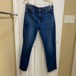 Lucky Brand Women’s Blue Denim Jeans Midi Rise Straight Sweet SZ 16/ 33